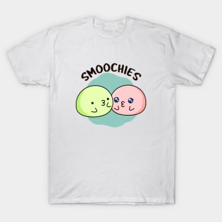 Smoochies Funny Food Kissing Mochi Pun T-Shirt